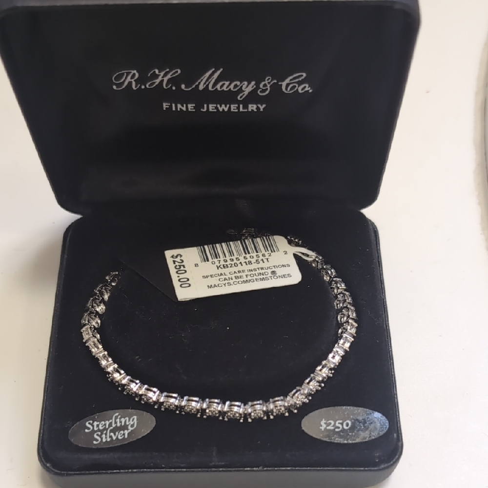Macy's Silver Tennis Bracelet